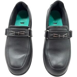 Orthofeet Chelsea Casual Shoes Black Leather Comfort Size 10 Wide